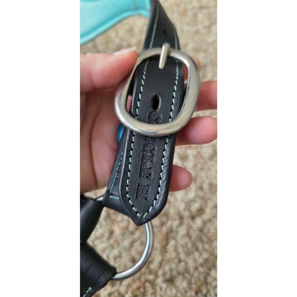 Horse halter black blue padding, name plate for engraving, Circle H hoofbeattack - Picture 3 of 3